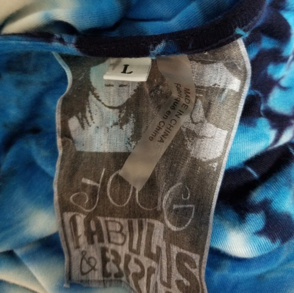 Young Fabulous And Broke Malik Blue Tie Dye Jersey Romper Size Large - Picture 14 of 15